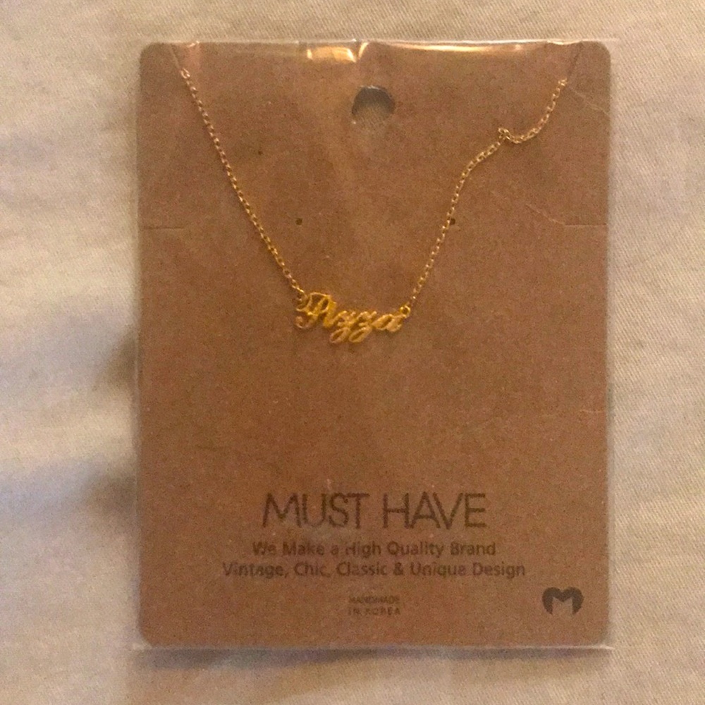 Tiny Gold “Pizza” Necklace